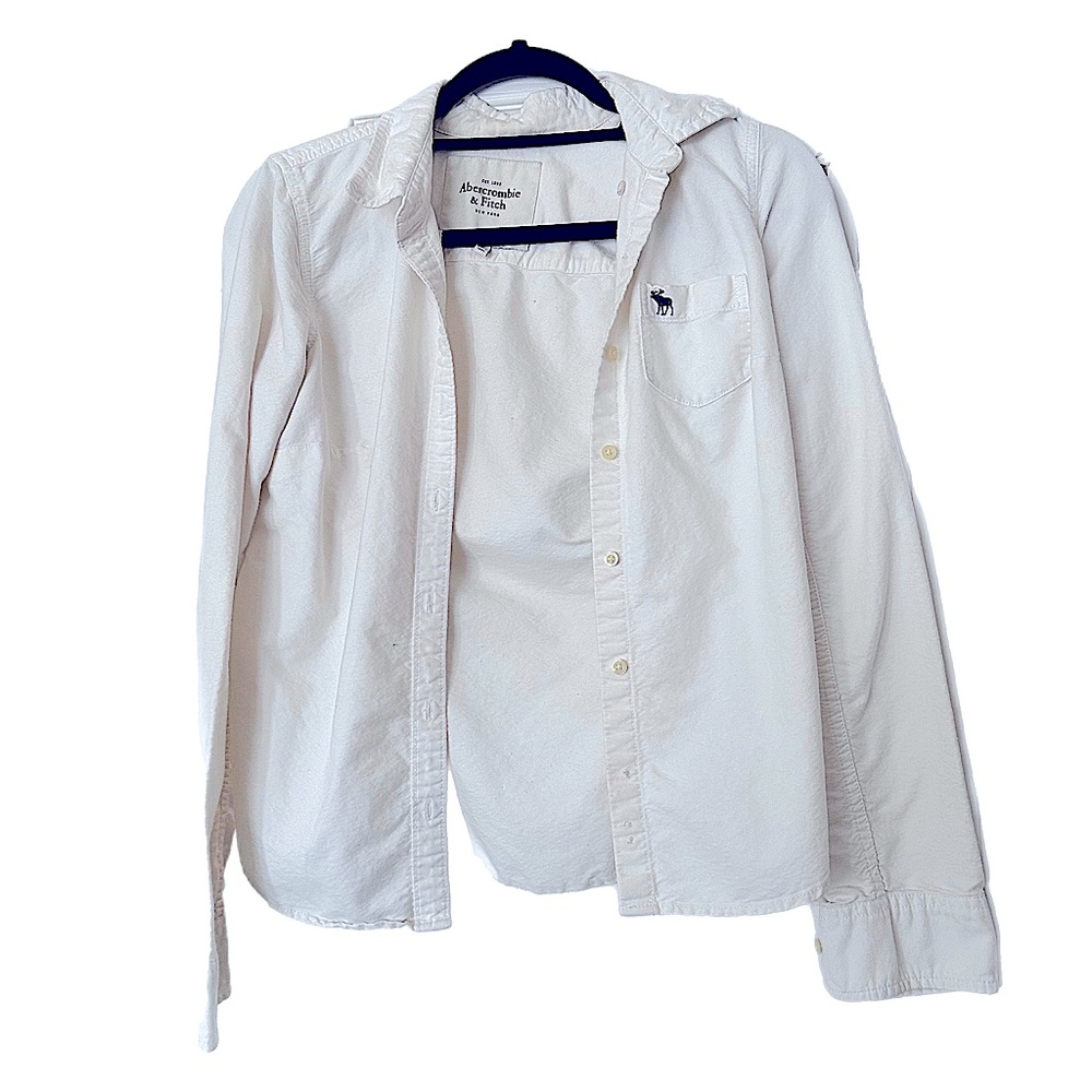 Abercrombie & Fitch Long Sleeve White Button-Up